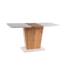 Signal Jedálenský stôl CALIPSO WOTAN - biely mat/dub wotan