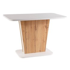 Signal Jedálenský stôl CALIPSO WOTAN - biely mat/dub wotan