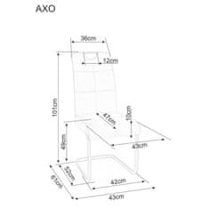 Signal Jedálenská stolička AXO VELVET - čierny mat/čierna bluvel 19
