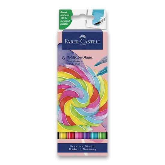 Faber-Castell Popisovač Goldfaber Aqua Dual Marker Candy shop sada, 6 farieb