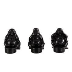 Design Scandinavia Čajové svietniky Tri opice, súprava 3 ks, čierna