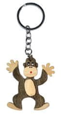 Dvěděti Dvedeti Drevená kľúčenka veľká Opica stojaca