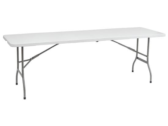 nabbi Cateringový skladací stôl Vivas 244x75 cm - sivá / biela