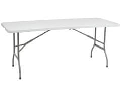 nabbi Cateringový skladací stôl Vivas 180x70 cm - sivá / biela