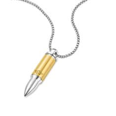 Police Oceľový bicolor náhrdelník pre mužov Bullet PEAGN0034103