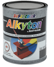 DUPLI COLOR ALKYTON - Kladivková farba na hrdzu 2v1 (kladivková striebrošedá, 0,75 L)
