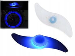 Verk  Varovné LED svetlo do výpletu kola modre