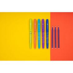 Astra Gumovateľné pero OOPS!, 0,6mm, modré, dve gumy, mix farieb, stojan, 201120001