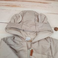 Z&Z Stylová prošívaná bunda s kapucí + kalhoty - béžová