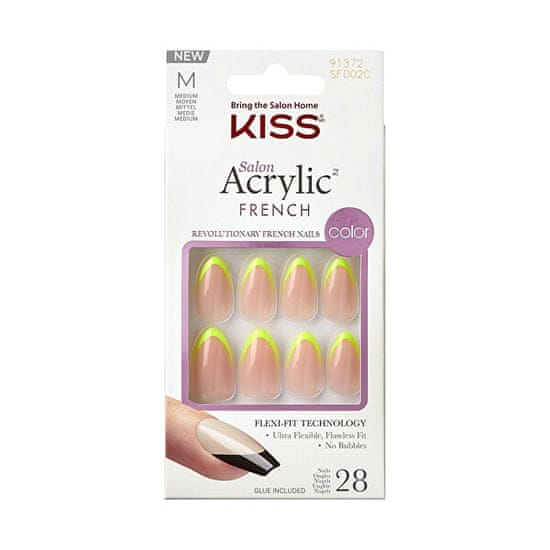 KISS Nalepovacie nechty Salon Acrylic French Color - Hype 28 ks