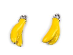 Prívesok banány, víno, jahody - žltá banán (2 ks)