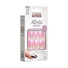 KISS Nalepovacie nechty Salon Acrylic French Color - Squared 28 ks