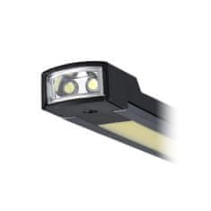 Solight Multifunkčná nabíjacia LED lampa 500lm + 70lm, COB, Li-Ion, USB, čiernooranžová