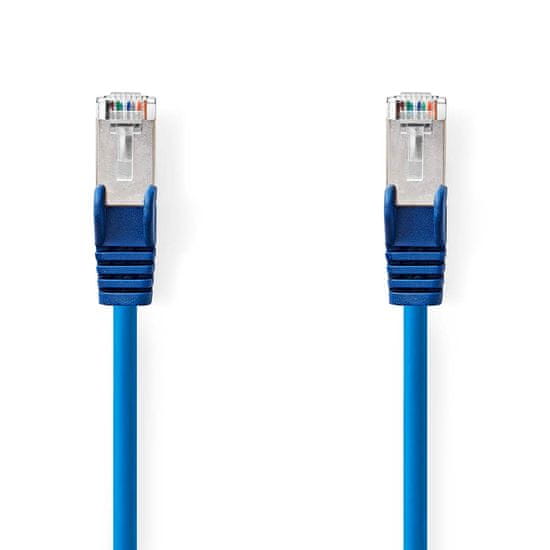 Nedis Sieťový kábel CAT5e | SF/UTP | RJ45 Samec | RJ45 Samec | 20,0 m | Okrúhle | PVC | Modrá | Označenie
