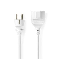 Nedis Extension cable M - F | Type F (CEE 7/7) | Grounded connector | 5.00 m | 3680 W | 250 V AC 50/60 Hz | Type of grounding: Side connector | Socket angle: 90° | H05VV-F 3G1.5 | Device output connector: 
