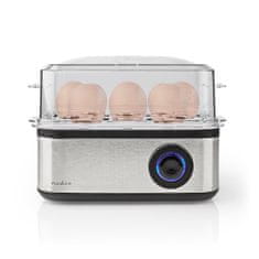 Nedis egg cooker | 8 eggs | Measuring glass | Aluminum / Black 