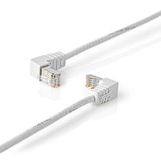 Nedis CAT6 F/UTP network cable RJ45 male - RJ45 female, angled 5.00 m white 