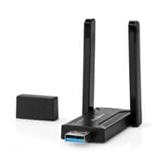 Nedis Nätverks dongle | Wi-Fi | AC1200 | 2,4/5 GHz (Dual Band) | USB 3.0 | Celková rýchlosť Wi-Fi: 1200 Mbps | Windows 10 / Windows 11 / Windows 8 