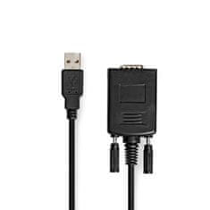 Nedis RS232 converter | USB-A Male | RS232 | Nickel plated | 0.90 m | Round | PVC | Black | Box 