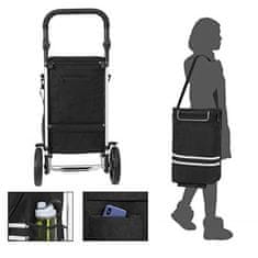 Songmics Nákupný vozík, nákupná taška s chladiacou priehradkou 35l, 44x35x100cm