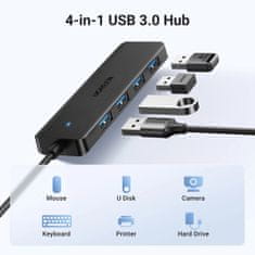 Ugreen CM219 HUB adaptér 4x USB, čierny
