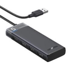 Ugreen CM653 HUB adaptér 4x USB, čierny
