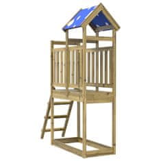 Vidaxl Hracia veža s rebríkom 110,5x52,5x215 cm impreg. drevo borovica