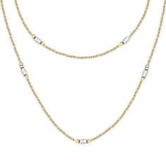 Morellato Dvojitý pozlátený náhrdelník s korálkami Colori SAXQ02