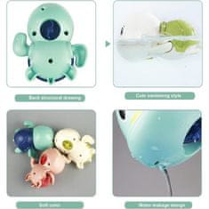 JOJOY® Interaktívne detské hračky do kúpeľa – farebné plávajúce korytnačky (3 ks, (modrá, červená a zelená) | TURTLITO