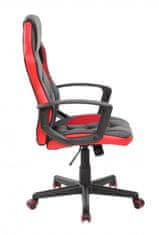ModernHome Otočná herná stolička FERO červeno-čierna