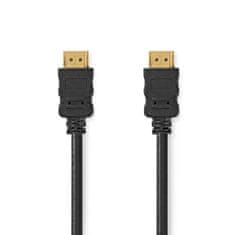Nedis Vysokorýchlostný kábel HDMI s Ethernetom | HDMI konektor | HDMI konektor | 4K @ 30 Hz | ARC | 10,2 Gbps | 2,00 m | Okrúhle | PVC | Čierna | Obálka 