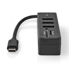 Nedis USB rozbočovač | 1x USB-C | 3x USB A hona | 5-portový(é) port(y) | USB 3.2 Gen 1 | USB kľúč | 5 Gbps | SD a MicroSD 
