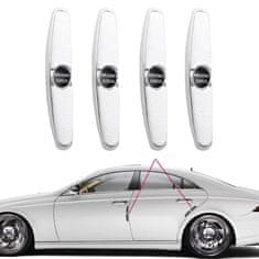 JOIRIDE® Univerzálne silikónové chrániče na dvere auta (4 ks, 103 x 19 x 9 mm) – biela farba | IMPACTIKO 