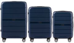 Wings 100% polypropylénová súprava 3 krídlových kufrov L,M,S, modrá