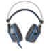 Nedis herný headset GHST500BK/ drôtové slúchadlá + mikrofón/ zvuk 7.1/ LED/ USB/ kábel 2,1 m/ čierno-modrý