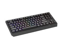 Genesis herná klávesnica THOR 230/TKL/RGB/Outemu Panda/Bezdrôtová USB + Bluetooth/US layout/Čierna