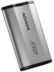 A-Data SD810 500GB SSD / Externý / USB 3.2 Type-C / 2000MB/s Read/Write / strieborno-sivý