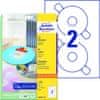 Samolepiace etikety na CD/DVD Avery ClassicSize - priemer 117 mm, 50 ks