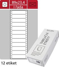 Samolepiace tabelačné etikety SK Label - jednoradové, 89,0 x 23,4 mm, 6 000 ks