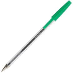 Guľôčkové pero Q-Connect, jednorazové, zelené