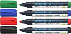 Schneider Popisovač na biele tabule Maxx 293 - skosený hrot, sada 4 farieb