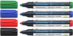 Schneider Popisovač na biele tabule Maxx 290 - okrúhly hrot, sada 4 farieb