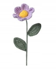 Kaemingk Pletená kvetinová dekorácia z krásnej látky 30x7 cm