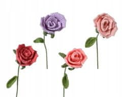 Kaemingk Pletená kvetinová dekorácia krásna ruža 40x6 cm