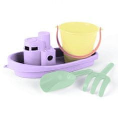 Dantoy loďka a hračky na piesok 4ks Pastel Pink 24m+