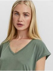 Vero Moda Zelené dámske tričko VERO MODA Filli L
