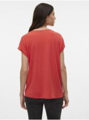 Vero Moda Červené dámske tričko Vero Moda Ava XS