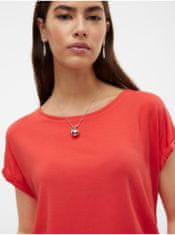 Vero Moda Červené dámske tričko Vero Moda Ava XS