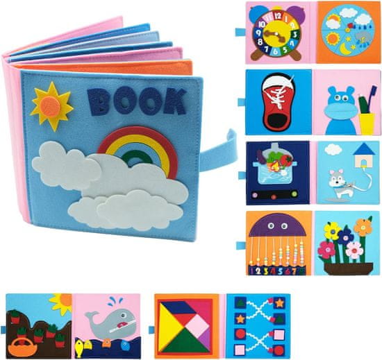 JOJOY® Montessori 3D senzorická interaktívna detská kniha | FIRSTBOOK