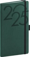 AJAX NOTIQUE Vreckový diár 2025, zelený, 9 x 15,5 cm